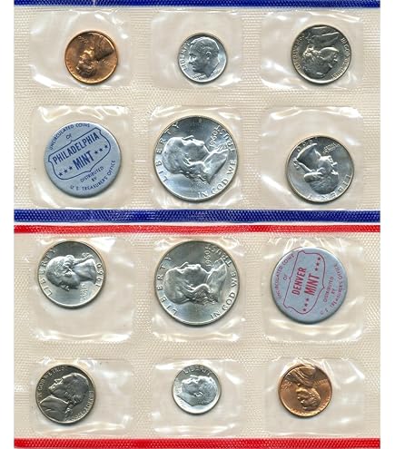 1964 P, D U.S. Mint - 10 Coin Uncirculated Set with Original